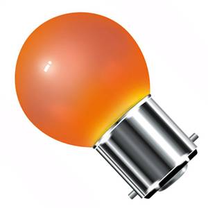 Golf Ball 15w Ba22d/BC 240v Bell Lighting Red Light Bulb - 45mm - 01518 Coloured Bulbs Bell  - Easy Lighbulbs