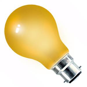 GLS 15w B22d/BC 240v Crompton Amber Light Bulb - 15ABC-GLZ Coloured Bulbs Crompton  - Easy Lighbulbs