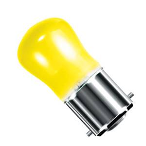 Small Sign Yellow (Pygmy) 240v 15W B22d - Bell code 02600 Coloured Bulbs Bell  - Easy Lighbulbs