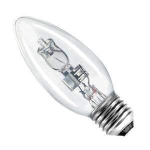 Candle 18w E27 240v Clear Energy Saving Halogen Light Bulb - 35mm - 0635635603496