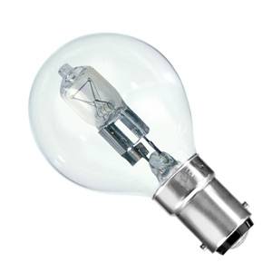 Golf Ball 28w Ba15d/SBC 240v Bell Lighting Clear Energy Saving Halogen Light Bulb - 05222 Halogen Energy Savers Bell  - Easy Lighbulbs
