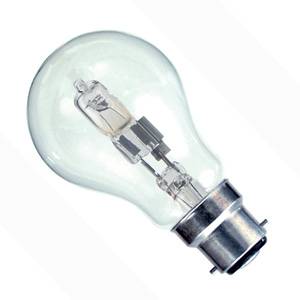 GLS 42w B22d/BC 240v Bell Lighting Clear Energy Saving Halogen Bulb 60mm. Repl. 60w Std Bulb. 05210 Halogen Energy Savers Bell  - Easy Lighbulbs