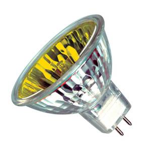 Dichoric Reflector 50w 12v GU5.3 Casell Lighting Yellow MR16 50mm 12° Light Bulb Coloured Bulbs Casell  - Easy Lighbulbs