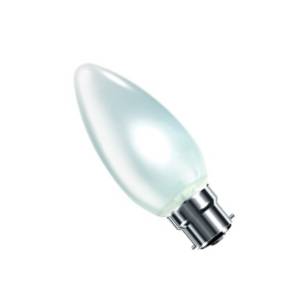 Candle 15w Ba22d/BC 240v Crompton Opal Light Bulb - 35mm