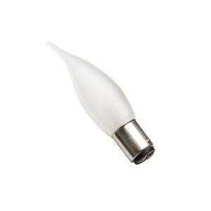 Candle 15w Ba15d/SBC 240v Girard Sudron Frosted "Coupe De Vente" Bent Tipped Light Bulb