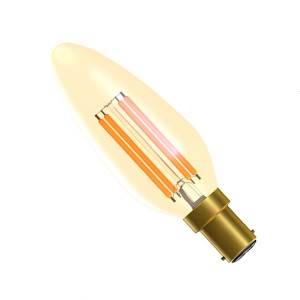 LED Filament Candle 240v 4w Ba22d Amber Non Dimmable - BELL - 01431 LED Lighting Bell  - Easy Lighbulbs