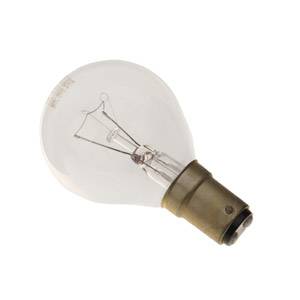 Golf Ball 60w Ba15d/SBC 240v Crompton Clear Light Bulb - 45mm General Household Lighting Crompton  - Easy Lighbulbs
