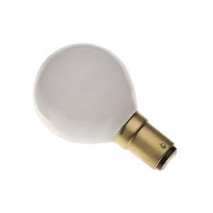 Golf Ball 40w Ba15d/SBC 240v Bell Lighting Opal "Tough" Light Bulb - 45mm - 3000 Hour - 01741 Industrial Lamps Bell  - Easy Lighbulbs