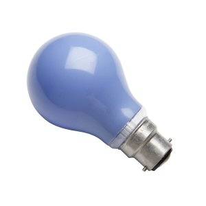 GLS 15w B22d/BC 240v Crompton Blue Light Bulb - 15BBC-GLZ Coloured Bulbs Crompton  - Easy Lighbulbs