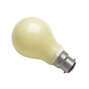 GLS 25w B22d/BC 240v GE Yellow Light Bulb - 90927 Coloured Bulbs GE Lighting  - Easy Lighbulbs