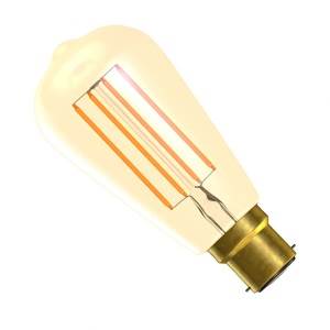 240v 4w BA22D Filament LED ST64 Amber Dimmable - Bell - 01468