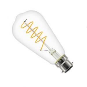 240v 5.5w Ba22d 2200K Clear ST64 Filament LED Dimmable - Tungsram - 93096498