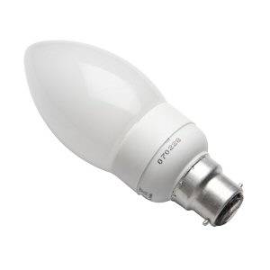 Candle 5w Ba22d/BC 240v Opal Energy Saving Light Bulb