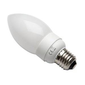 Candle 9w E27/ES 240v GE Opal Energy Saving Light Bulb