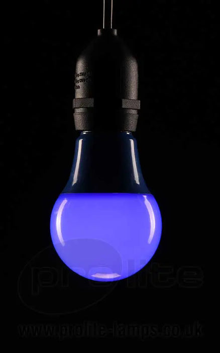 GLS LED 240v 6w Ba22d/BC Blue Dimmable