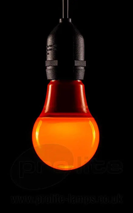 GLS LED 240v 6w Ba22d/BC Orange Dimmable