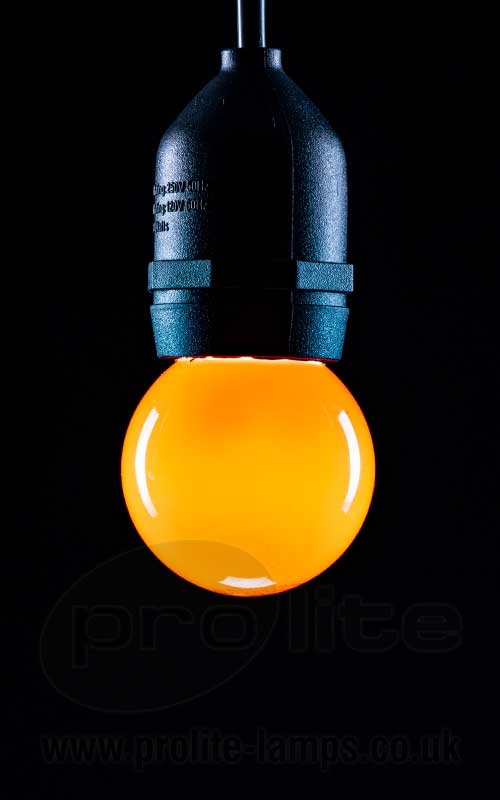 Golf Ball LED 240v 1.5w BA22d/BC Orange Coloured Bulbs Easy Light Bulbs  - Easy Lighbulbs