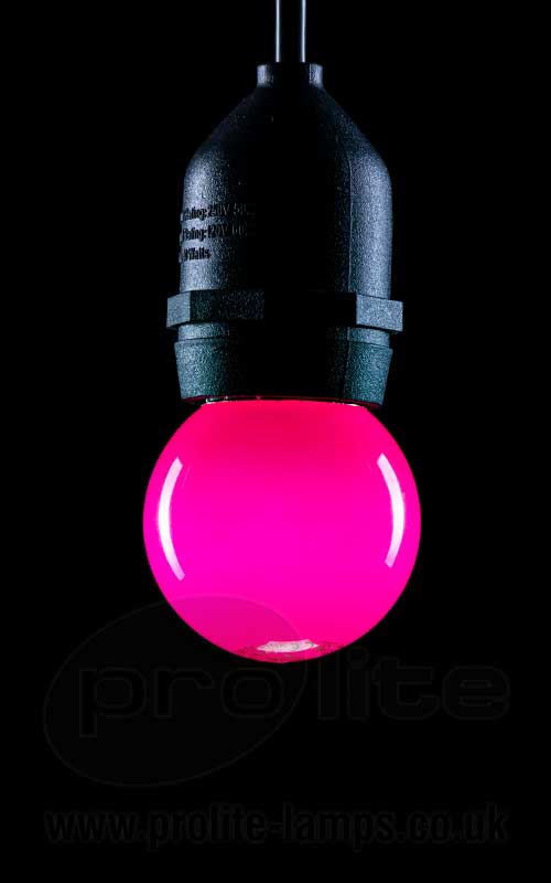 Golf Ball LED 240v 1.5w Ba222d/BC Pink  Easy Light Bulbs  - Easy Lighbulbs