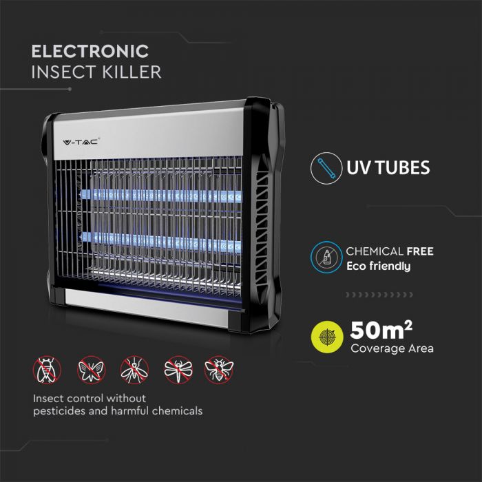V-Tac 3216 2 x 8W Electronic Insect Killer | Fly Killer Unit SKU: 11179 | VT-3216