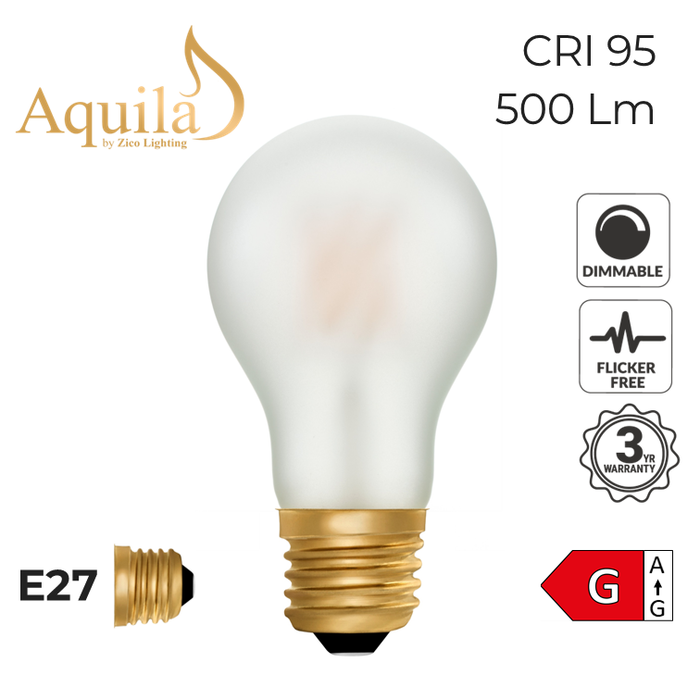 Zico GLS A60 Frosted 6W 2200K E27 Light Bulb Dimmable