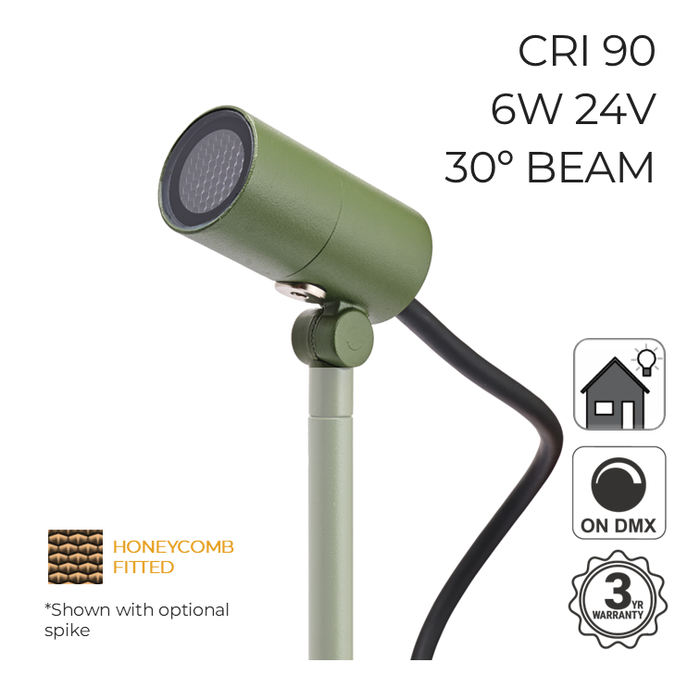 Zico Landscape Accent Spotlight 6W 24V IP66 30° with Honeycomb