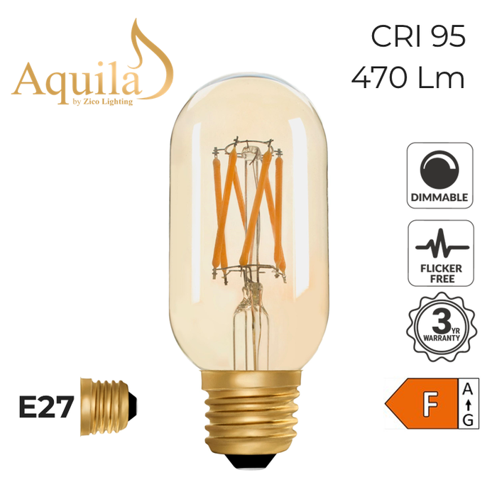 Zico Radio T45 Amber 5.5W 2000K E27 Light Bulb Dimmable