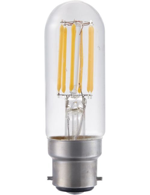 SPL LED Ba22d Filament Tube T30x95mm 230V 470Lm 5W 2700K 827 360° AC Clear Dimmable 2700K Dimmable - LF229505622