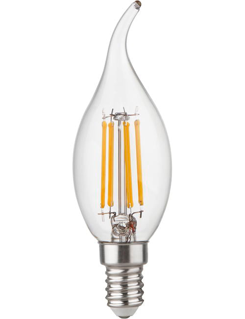 Light Code 927 LED E14 Fila Tip Candle C35x110 230V 470Lm 4.7W 927 Cl D CL5SES-92DCV2 ...