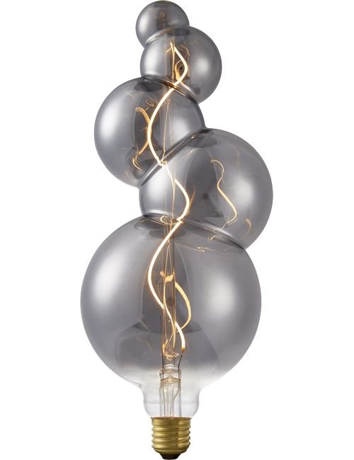 SPL LED E27 Filament XXL FleX Bubble-5 125x325mm 230V 100Lm 4W 2200K 822 360° AC Smoke Dimmable 2200K Dimmable - LF023911303