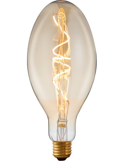 SPL LED E27 Filament FleX Ellipse C100x230mm 230V 140Lm 4W 2000K 920 360° AC Gold Dimmable 2000K Dimmable - LF023911005