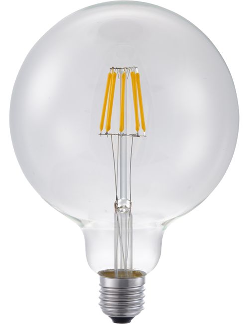 SPL LED E27 Filament Globe G125x180mm 230V 480Lm 55W 2500K 925 360° AC Clear Dimmable 2500K Dimmable - L023825602