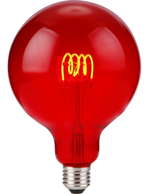 SPL LED E27 Filament FleX TR Globe G125x180mm 230V 60Lm 4W 360° AC Red Dimmable 1000K Dimmable - LX023912502
