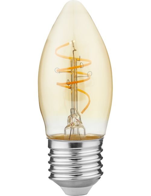 SPL LED E27 Slim Flexible Filament Candle C35x95mm 230V 470Lm 42W 2200K 922 360° AC Gold Dimmable 2200K Dimmable - LS279147022