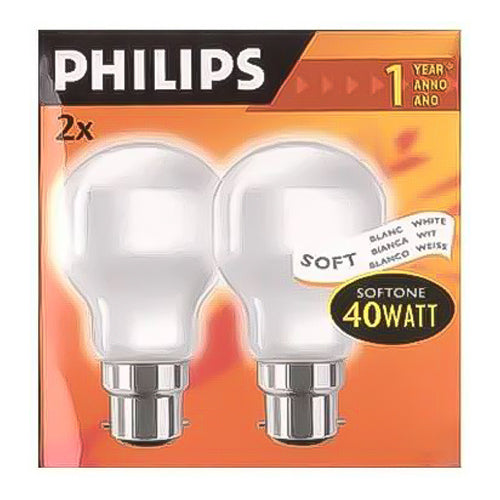 GL40BC-SW-PH - Philips GLS 40w B22d/BC SoftoneWhite T55 2 Pack — Easy ...