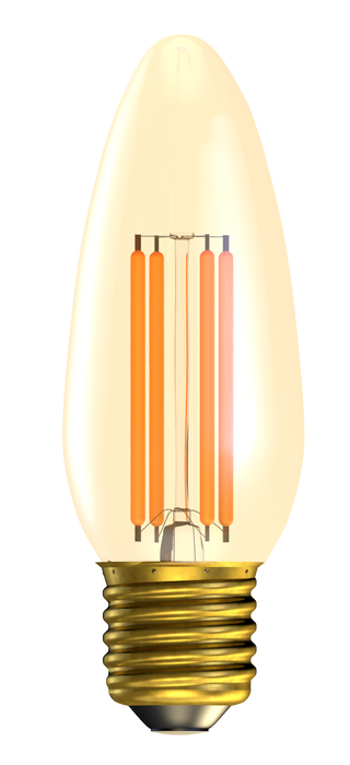 Bell 01432 - 4W LED Vintage Candle - ES, Amber, 2000K LED Vintage - Non Dimmable Bell - The Lamp Company