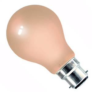 GLS Pink Bulb 240v 60w B22d/BC Bayonet Coloured Bulbs Crompton  - Easy Lighbulbs