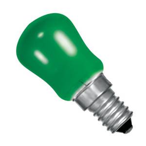 Pygmy 15w 240v E14/SES Bell Lighting Green Light Bulb - Bell code 02622 Coloured Bulbs Bell  - Easy Lighbulbs
