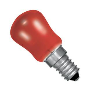 Small Sign Red (Pygmy) 240v 15W E14 - Bell code 02624 Coloured Bulbs Bell  - Easy Lighbulbs