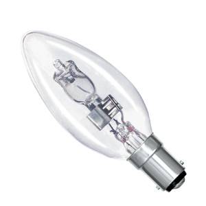 Candle 42w Ba15d/SBC 240v Bell Lighting Clear Energy Saving Halogen Light Bulb - 35mm - 05205