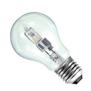 GLS 28w E27/ES 240v Bell Lighting Energy Saving Clear Halogen Bulb 60mm Replaces 40w Std Bulb. 05209 Halogen Energy Savers Bell  - Easy Lighbulbs
