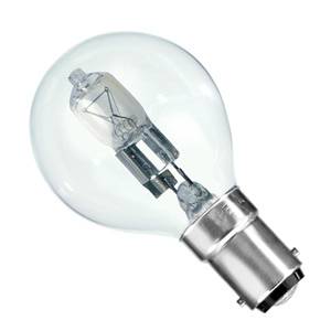 Golf Ball 18w Ba15d/SBC 240v Clear Energy Saving Halogen Light Bulb - 0635635603670 Halogen Energy Savers Easy Light Bulbs  - Easy Lighbulbs