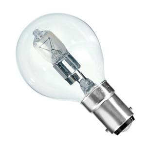 Golf Ball 42w Ba15d/SBC 240v Bell Lighting Clear Energy Saving Halogen Light Bulb - 05227 Halogen Energy Savers Bell  - Easy Lighbulbs