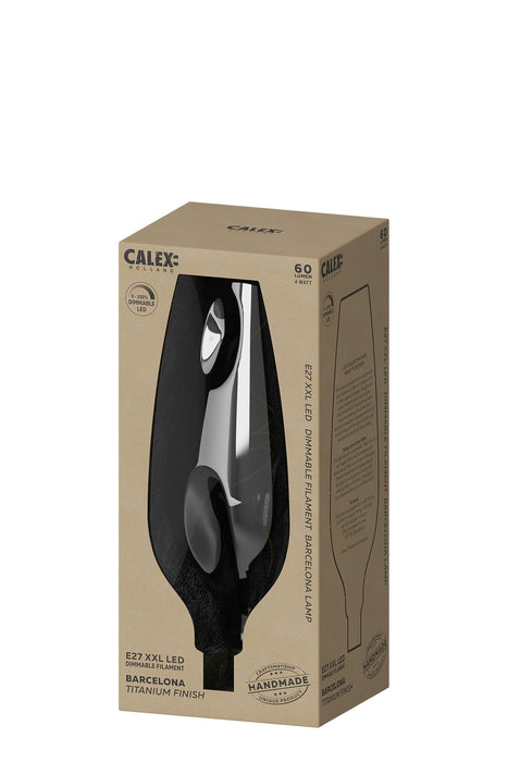 Calex 425996 - Barcelona Titanium LED lamp 4W 60lm 2100K Dimmable