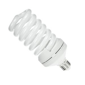 240v 55w E27/ES Extra Warm White/827 Electronic Spiral Energy Saving Light Bulb.