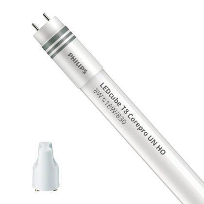Philips CorePro LEDtube UN 600mm HO 8W830 T8 - LED Tube T8 CorePro (UN) High Output 8W 850lm - 830 Warm White | 60cm - Replaces 18W