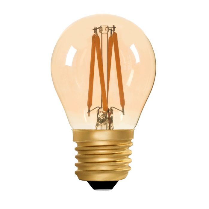 Zico ZIK017/4W22E27A - Golfball G45 Amber E27 2000K Zico Vintage Zico - The Lamp Company