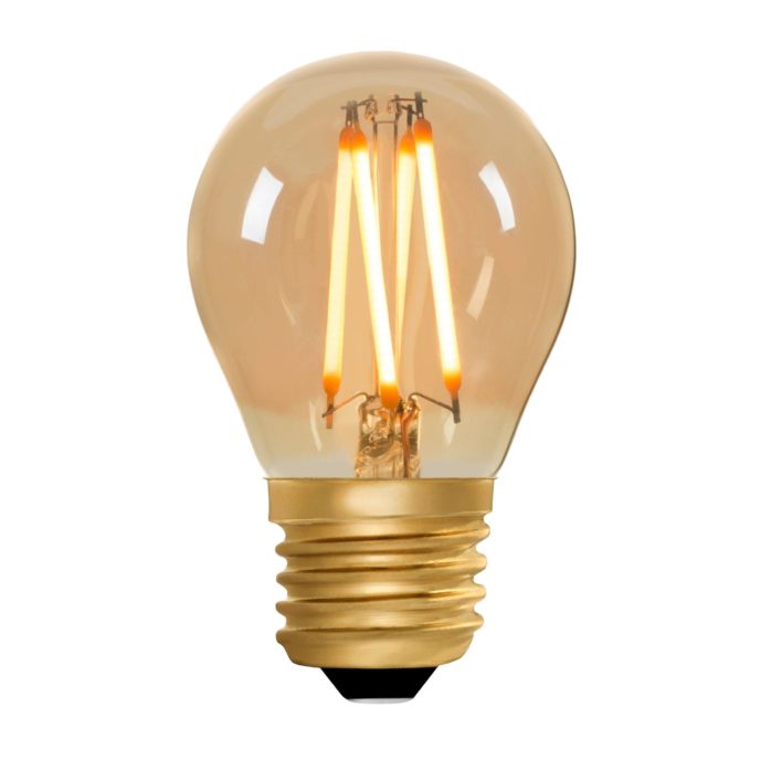Zico ZIK017/4W22E27A - Golfball G45 Amber E27 2000K Zico Vintage Zico - The Lamp Company