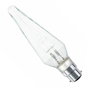 Candle 40w Ba22d/BC 240v Clear Pyramid Halogen Light Bulb — Easy Light ...