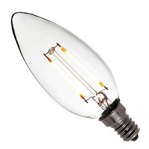 240v 4w E12 Filament LED 2700K 350lm Dimmable