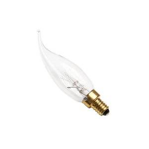 Candle 15w E10/MES 240v Girard Sudron Clear "Coupe De Vente" Bent Tipped Light Bulb - OBSOLETE READ TEXT